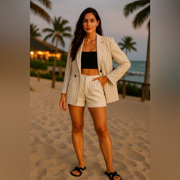 Zara Jackets & Blazers - 🌴ZARA Oversized Striped Blazer - Size XS